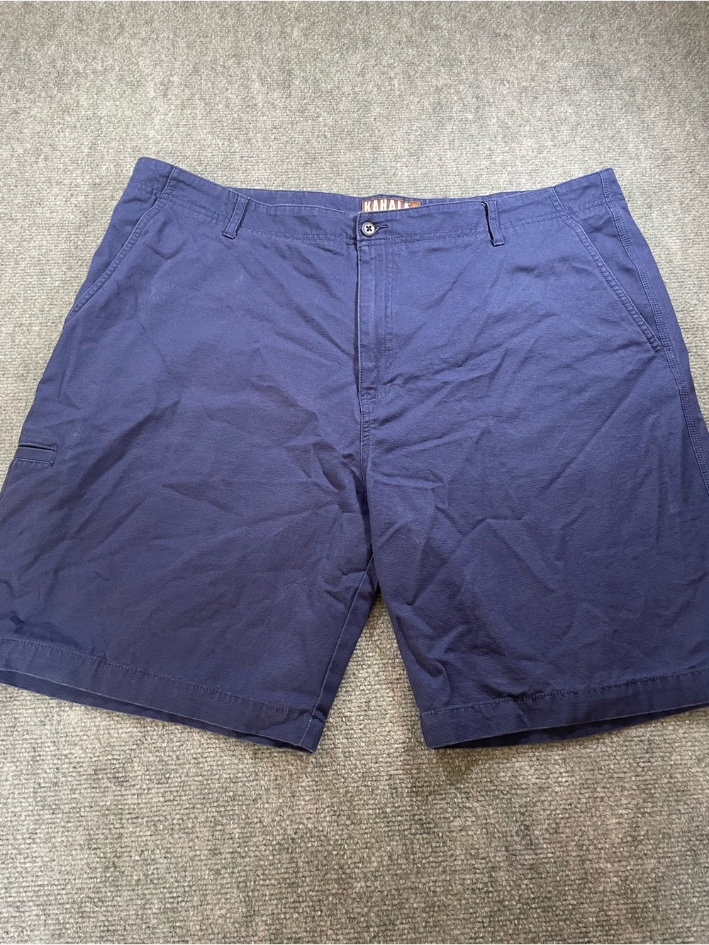 Men's Flat‎ Front Navy Blue Shorts - Lightweight Casual Wear